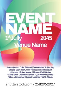 Vibrant Gradient Background for Event Posters. abstract gradient background event poster template vector illustration.