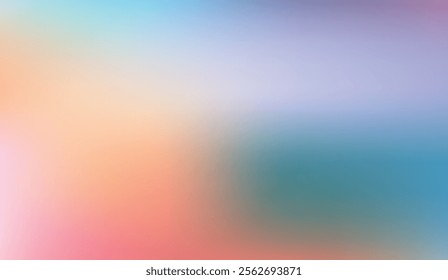 Vibrant gradient background featuring a dynamic blend of peach, blue, teal, and pink tones in a smooth, abstract artistic composition for creative designs