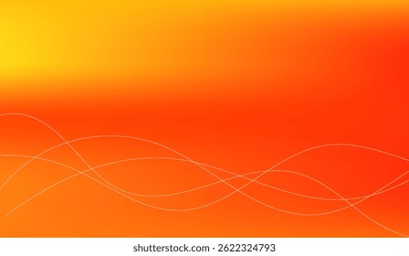 Vibrant Gradient Background with Flowing White Lines: An Abstract Design in Shades of Orange and Yellow for Modern Projects and Creative Visuals