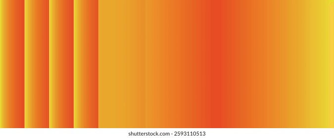 Vibrant gradient background with red and yellow hues. The background features smooth transitions and vertical stripes in red and yellow. Minimal abstract gradient graphic vector background 