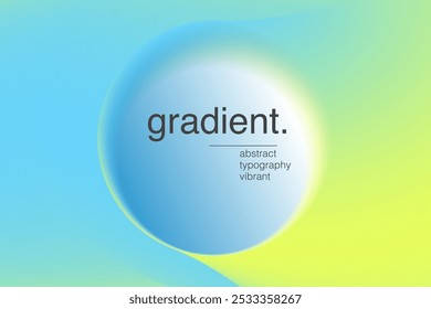 Fundo de gradiente vibrante com transição suave de cores verde e círculo amarelo