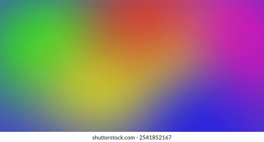 A vibrant gradient background transitioning from red to purple, blue, green, and yellow, creating a visually appealing effect. Vector illustration