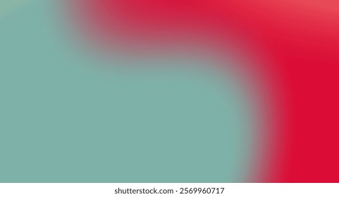 a vibrant gradient background transitioning from a soft teal color to a vivid red. 