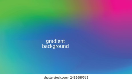 el fondo degradado vibrante cambia sin problemas de verde azulado intenso a magenta profundo, azul y verde. Este llamativo diseño es perfecto para Sitios web o proyectos digitales