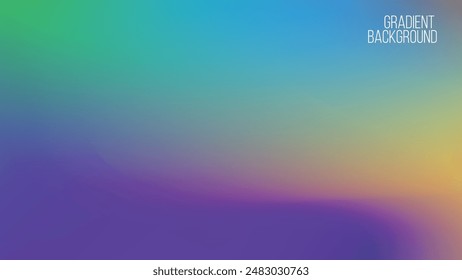 vibrant gradient background transitions seamlessly from rich teal to deep magenta violet yellow blue green. Overlaying the gradient This eye-catching design is perfect for websites or digital projects