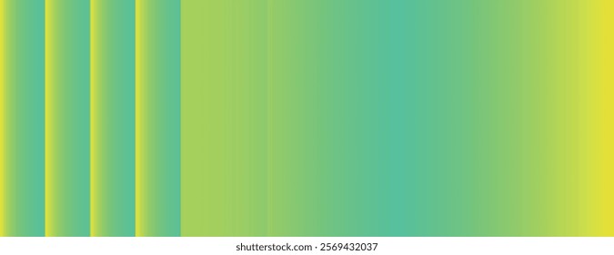 Vibrant gradient background with turquoise and yellow colors. The background features smooth transitions and a striped texture. Minimal abstract gradient graphic vector background 
