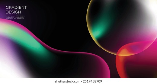 Vibrant gradient background vector. Abstract trendy modern design wallpaper for landing page, covers, Brochures, flyers, Presentations, Banner. Vector illustration.