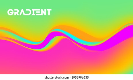 Vibrant gradient background. Vector rainbow pattern 3d fluid creative background.
