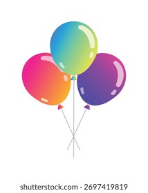 Vibrant Gradient Balloons for Celebration