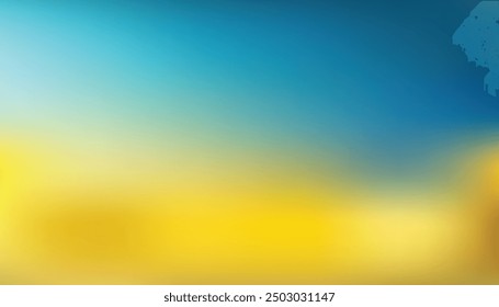 Vibrant Gradient Blue and yellow Background. Blurred Color Wave