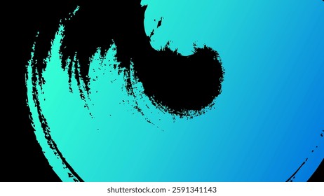 Vibrant Gradient Brush Stroke Abstract Background - Modern Digital Art vector illustration

