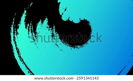 Vibrant Gradient Brush Stroke Abstract Background - Modern Digital Art vector illustration

