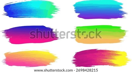Vibrant Gradient Brush Strokes Collection