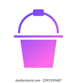 Vibrant Gradient Bucket Illustration Design