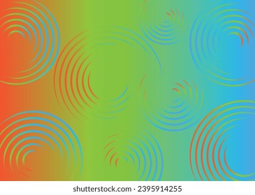 Vibrant Gradient Color Circle Background Design 