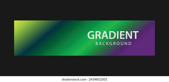 Vibrant gradient color horizontal banner template design