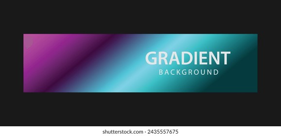 Concepto de plantilla de banner horizontal de color degradado vibrante