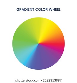 Vibrant gradient color wheel vector design for creative and artistic projects