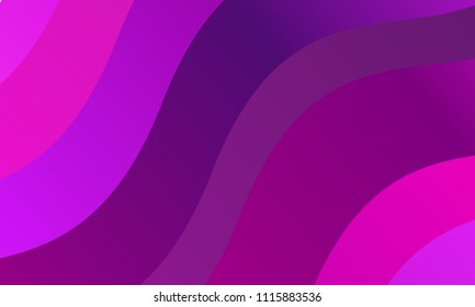 Vibrant gradient. Colorful geometric background. Wavy pattern. Fluid shapes composition. Minimal design. Vector illustration