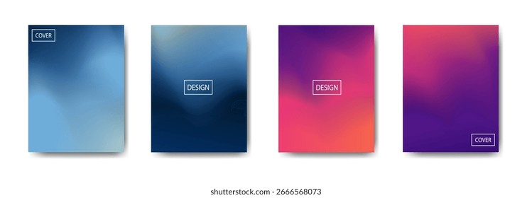 vibrant gradient design covers showcasing a smooth blend of colors.