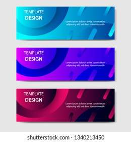 Vibrant gradient and futuristic background template for headline and header banner. Suitable for social media, web, blog, website. Vector Illustration. 