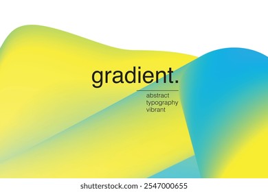 Vibrant Gradient green  blue and yellow Background with Smooth Transition of Colors white space