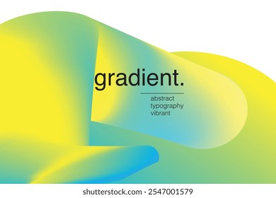 Vibrant Gradient green and yellow Background with Smooth Transition of Colors white spase cool