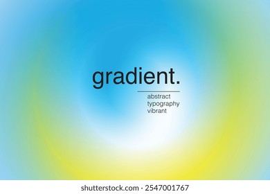 Vibrant Gradient green and yellow Background with Smooth Transition of Colors spase circle blue white