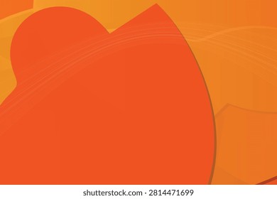 Vibrant gradient heart shape with warm orange and yellow tones swoosh