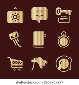 Paquete de iconos de degradado vibrante para Plantillas gráficas


