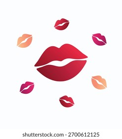 Vibrant Gradient Kiss Marks Collection