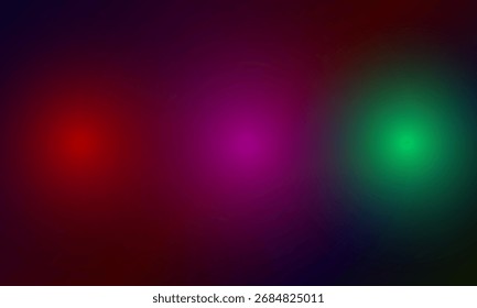 Luces degradadas vibrantes: fondo rojo, magenta y verde. Abstractas resplandor del proyector de neón – gradiente moderno de energía oscura