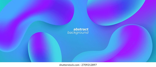 Lebendige Gradienten-Flüssigkeitsformen. Abstrakte, fließende, dynamische Formen für kreatives Grafikdesign. Vektorgrafik.
