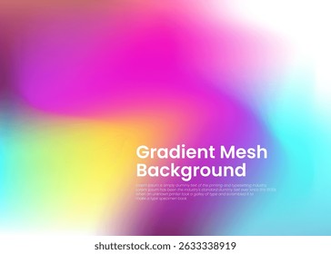 Vibrant Gradient Mesh Background Colorful Abstract Design