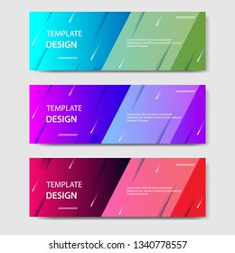 Vibrant gradient and modern futuristic background template for headline and header banner in blue, violet, purple, red color. Suitable for social media, web, blog, website. Vector Illustration. 