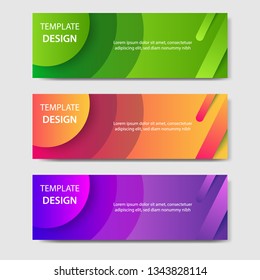 Vibrant gradient and modern futuristic background template for headline and header banner in green, purple, orange color with space and planet concept. Suitable for social media, web, blog, website.