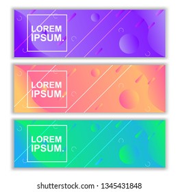 Vibrant gradient and modern futuristic background template for headline and header banner with space and planet concept. Suitable for web, blog, website. - Vector