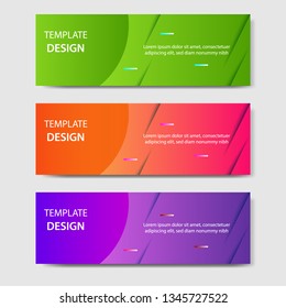 Vibrant gradient and modern futuristic background template for headline and header banner in green, purple, orange color with space and planet concept. Suitable for social media, web, blog, website.