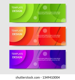 Vibrant gradient and modern futuristic background template for headline and header banner in green, purple, orange color with space and planet concept. Suitable for social media, web, blog, website.