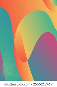 Vibrant Gradient with Retro Subtle Grain Texture. Abstract gradient background with flowing. Subtle grainy texture adds a retro, dynamic effect vector illustration