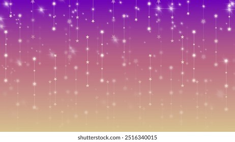 Un fondo de cielo degradado vibrante con estrellas que caen brillantes, perfecto para proyectos de temática celestial, tarjetas de felicitación, Fondos de pantalla y arte digital cósmico.