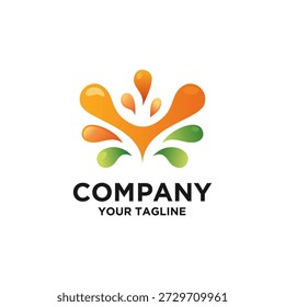 Design vibrante do logotipo de abertura gradiente