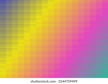 Vibrant gradient squares mosaic grid pattern vector template