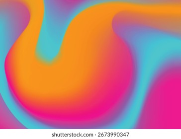 Vibrierender Farbverlauf-Swirl, abstrakter Hintergrundvektor
