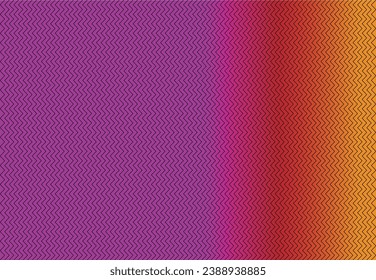 Vibrant Gradient Symphony: Orange, Purple, and Pink with Zigzag Motifs