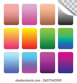 Vibrant Gradient With Transparent Background Colorful Gradients
