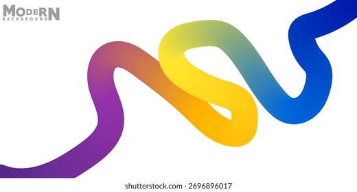 Vibrant Gradient Wave Abstract Background Modern Design Colorful Illustration