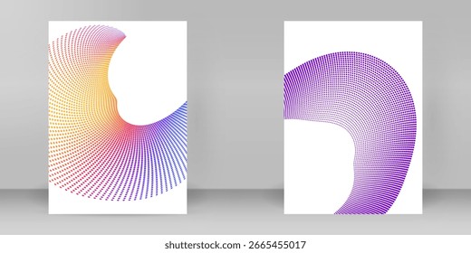 Vibrant Gradient Wave Borders — Futuristic Wavy Lines and Abstract Geometric Shapes for Minimal Posters, Digital Backgrounds, and Contemporary Graphic Projects