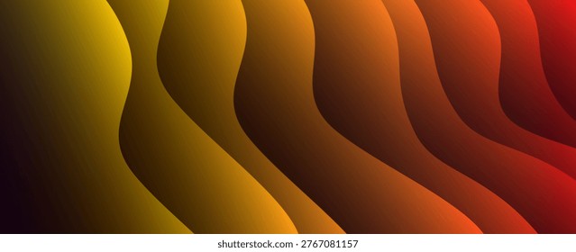 Vibrant gradient waves transition from dark to light in a mesmerizing abstract pattern.