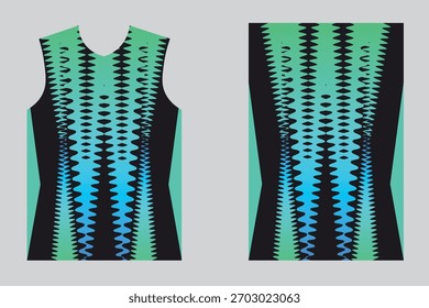 Vibrant Gradient Wavy Pattern Sports Jersey Design Template
